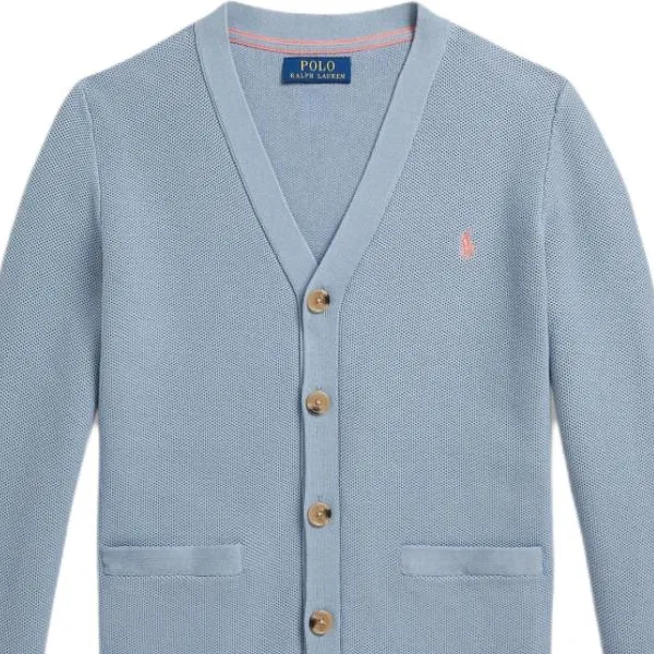 Свитер детский классический Polo Ralph Lauren синий — фото 4