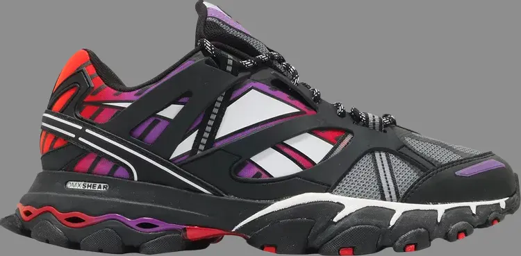 

Кроссовки dmx trail shadow 'black scarlet reflective' Reebok, черный