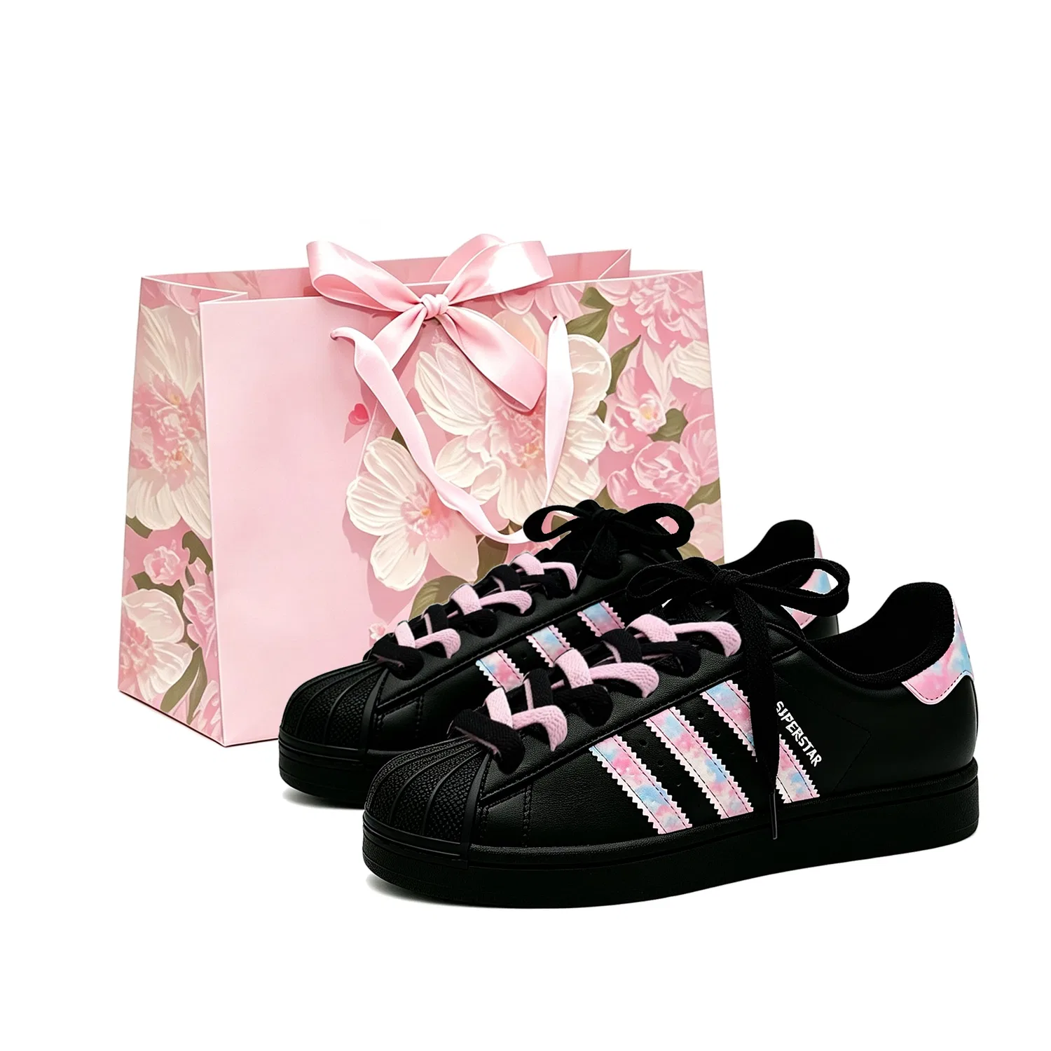Детские кроссовки с низким верхом Superstar Black/White Adidas Originals, Черный/Белый