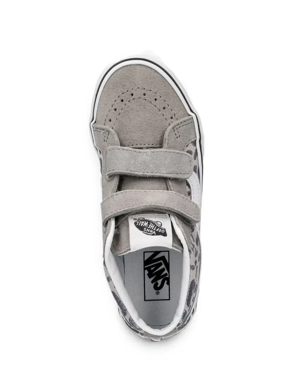 Кеды SK8-Mid на липучке с леопардовым принтом Vans Kids, серый — фото 4