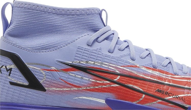 Кроссовки Nike Kylian Mbappé x Mercurial Superfly 8 Academy TF GS 'Flames', фиолетовый — фото 3