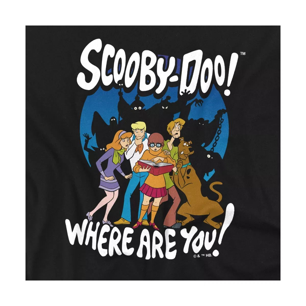 Детское боди с коротким рукавом Scoobydoo Ghost Silhouettes Scooby-Doo, Black — фото 2
