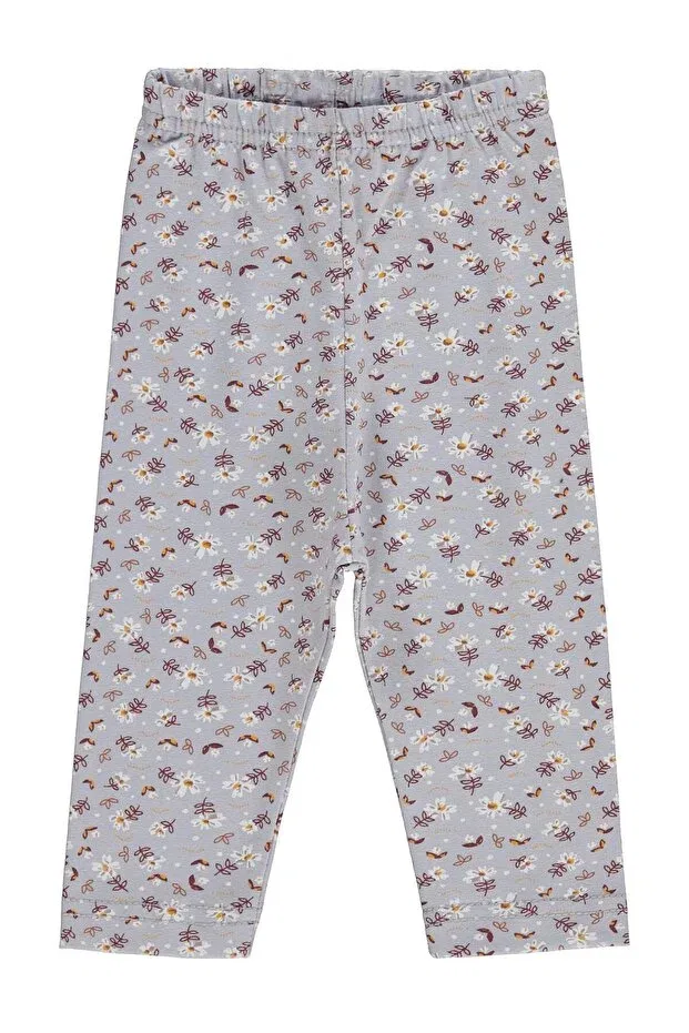 Детские леггинсы для девочек с принтом Floral Butterfly Printed Civil Baby, Gray
