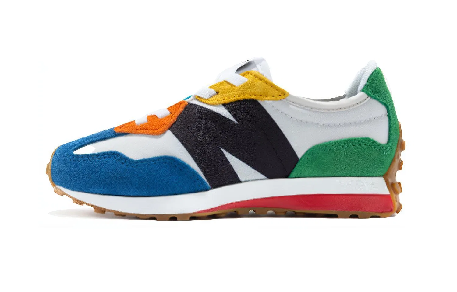 Детские кроссовки с замшевым верхом New Balance 327, Wide (W), серые