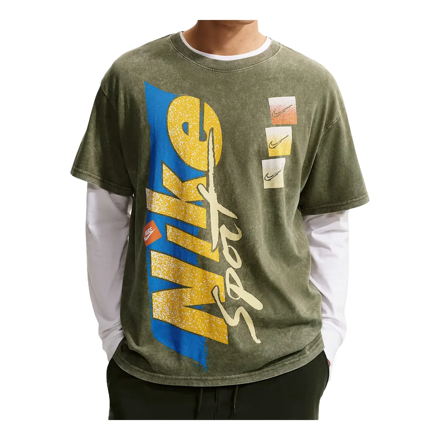 Мужская футболка Nike Sportswear Max90 Medium Olive, зеленый