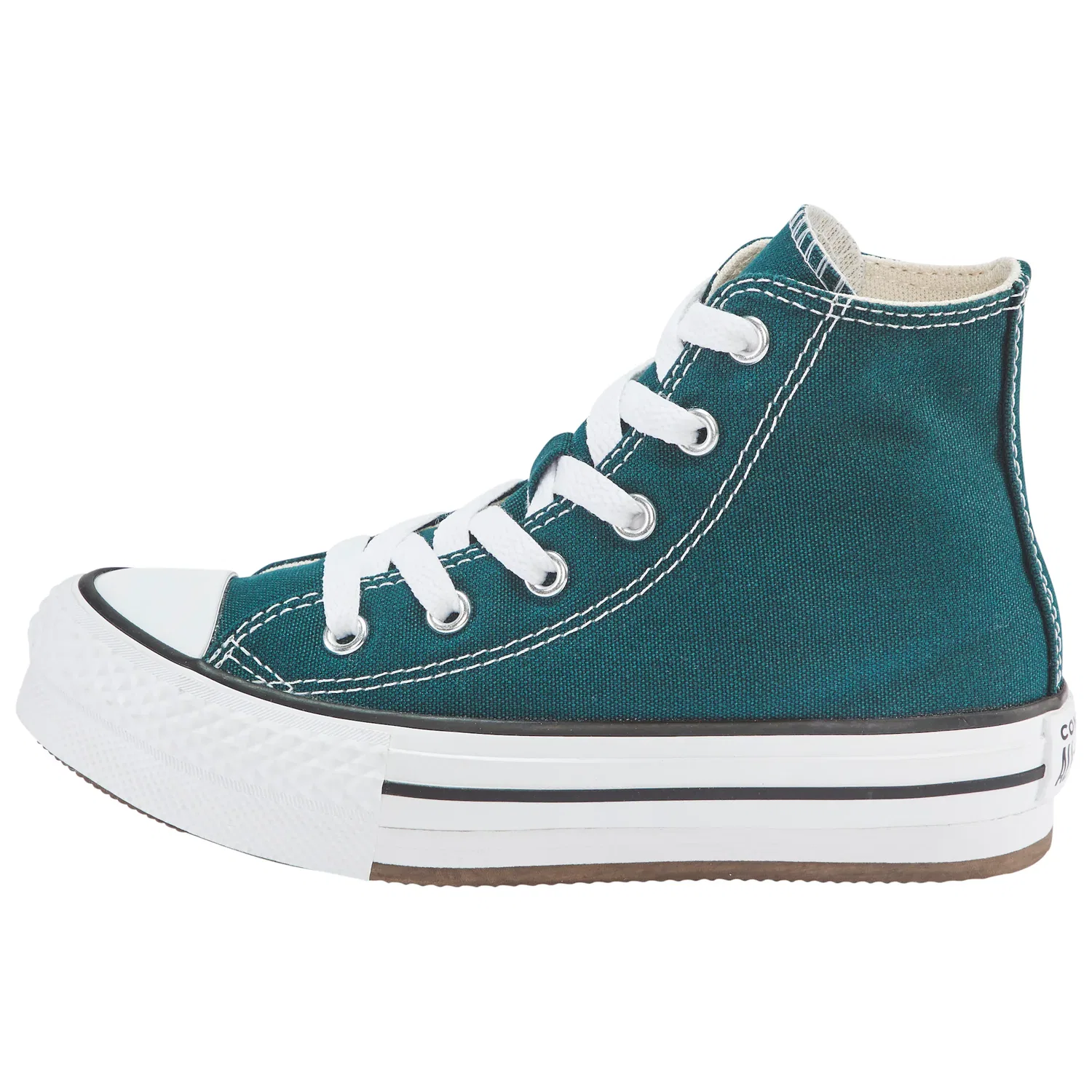 Детские кеды на шнуровке Converse, Darkly Jaded/White/Natural Ivory — фото 2