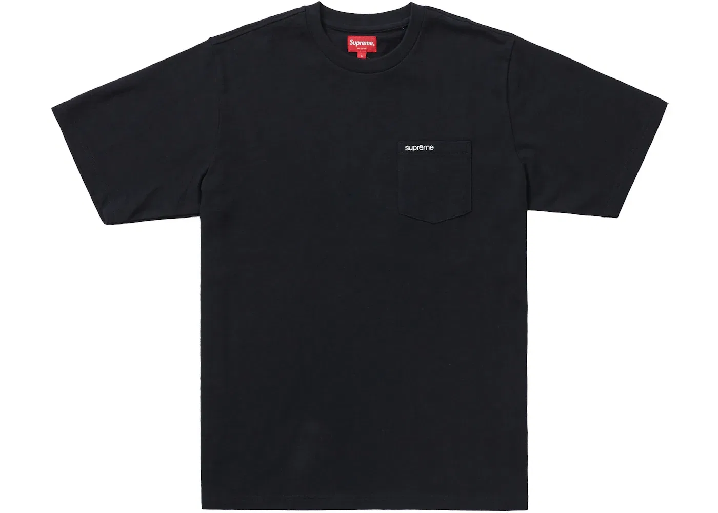 Мужская футболка с коротким рукавом и нагрудным карманом Supreme Tee (SS22), Black