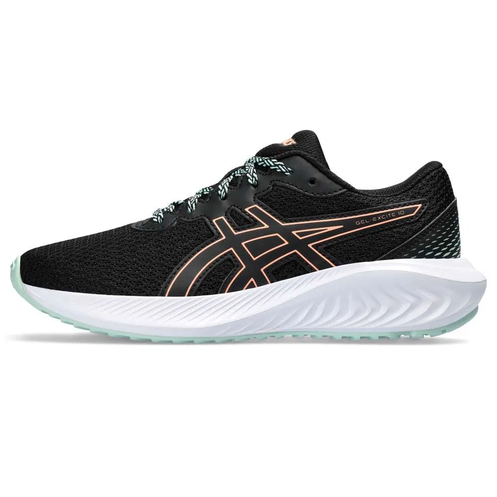 Детские кроссовки для мальчиков с сетчатым верхом Gel-excite 10 Gs ASICS, Black Bright Sunstone — фото 4
