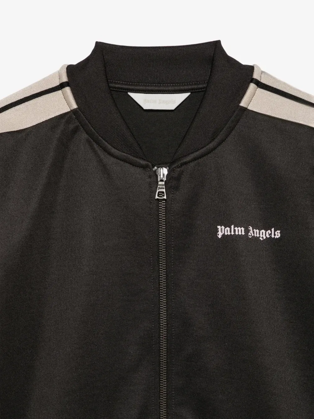 Свитшот с логотипом и боковыми полосками Palm Angels Kids, черный — фото 3