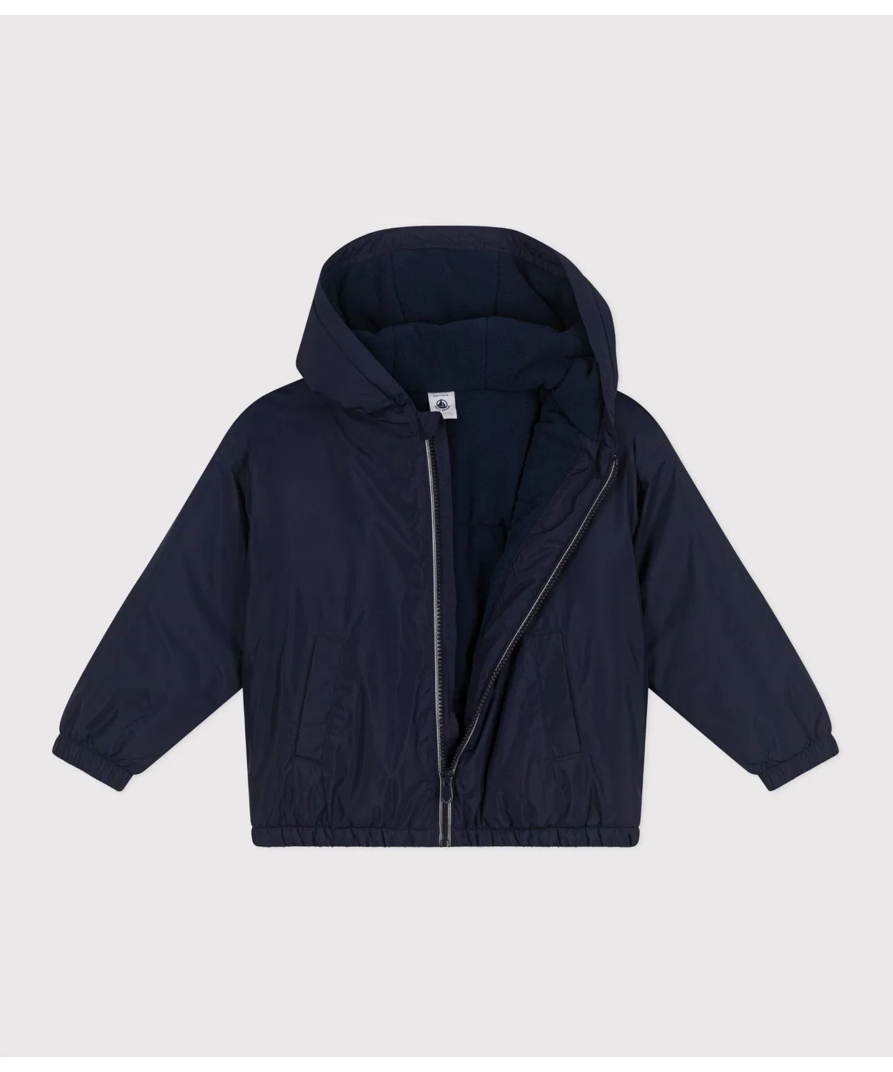 Детская ветровка с капюшоном, модель Windbreaker PETIT BATEAU, Navy — фото 2