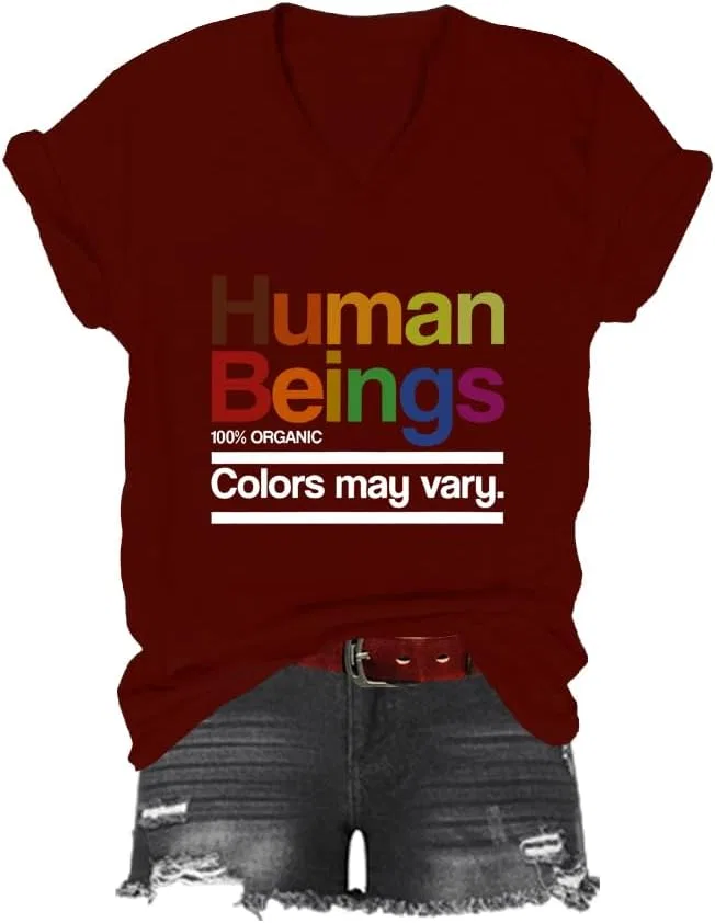 Мужская футболка с принтом Human Beings, Claret