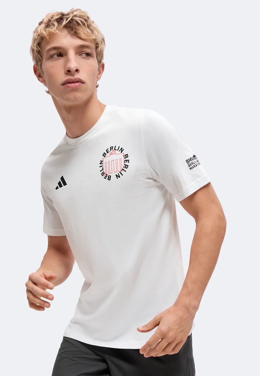Футболка Ber26 - футболка с принтом Adidas Performance, White — фото 4