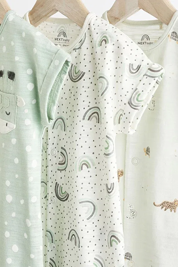 Детское боди-комбинезон для девочек с принтом Next Baby, Mint Green — фото 3