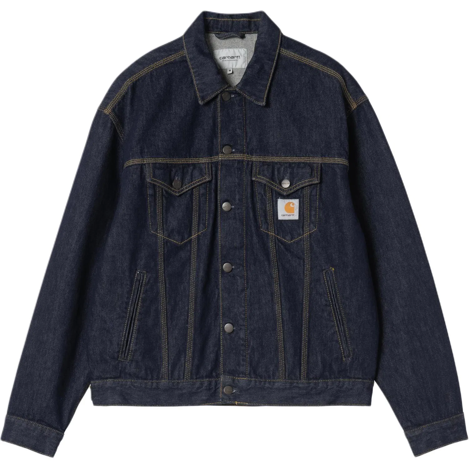 Детское джинсовое пальто с отложным воротником, Denim Jackets, Carhartt WIP, Indigo
