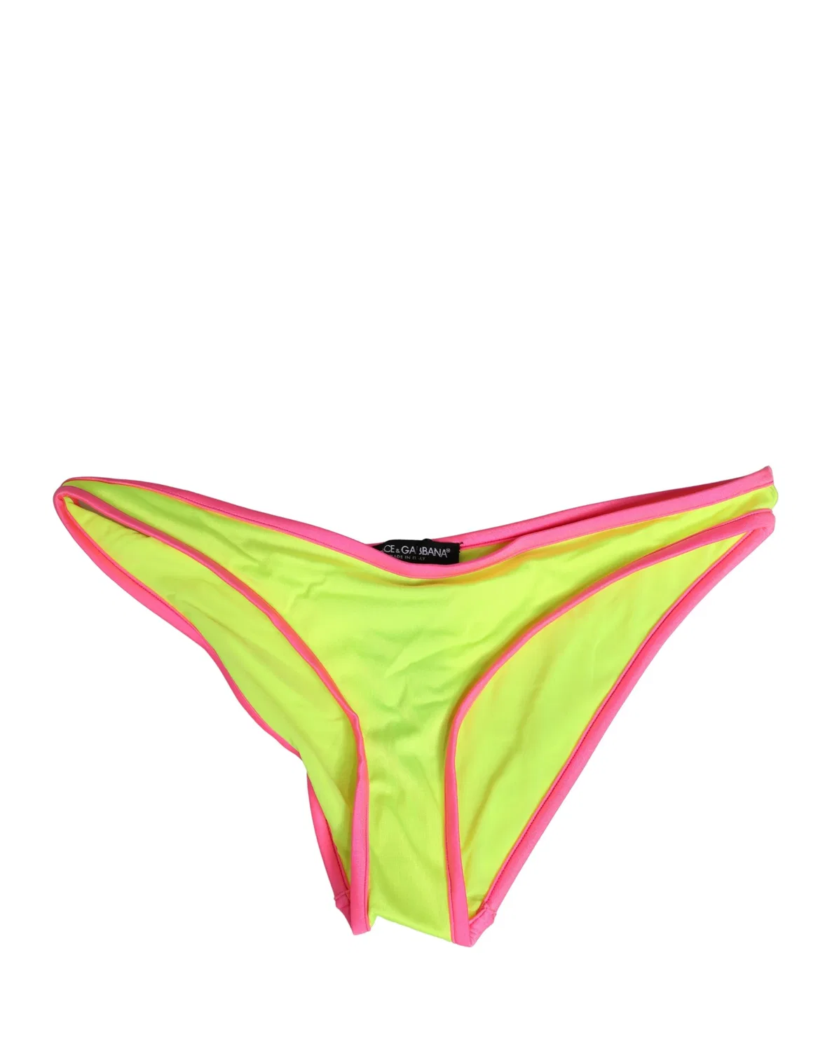 Плавки бикини с цветным блоком Bikini Bottom Dolce & Gabbana, Yellow Pink