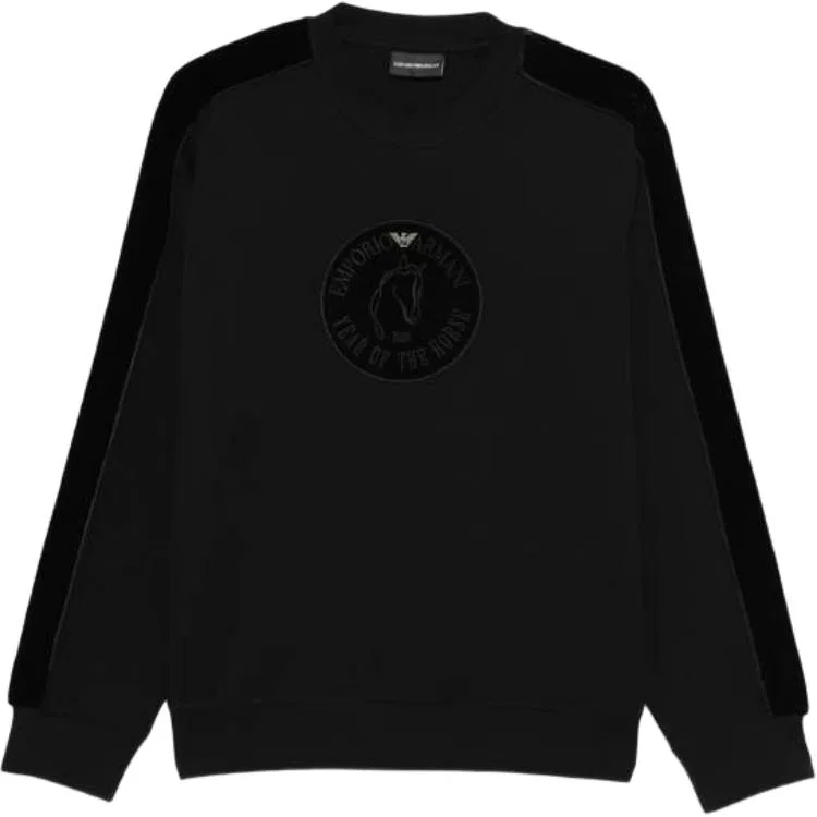 Мужская толстовка с логотипом Emporio Armani, Black