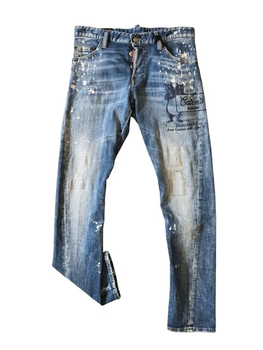 Джинсы DSQUARED2 Slim fit синего цвета — фото 2