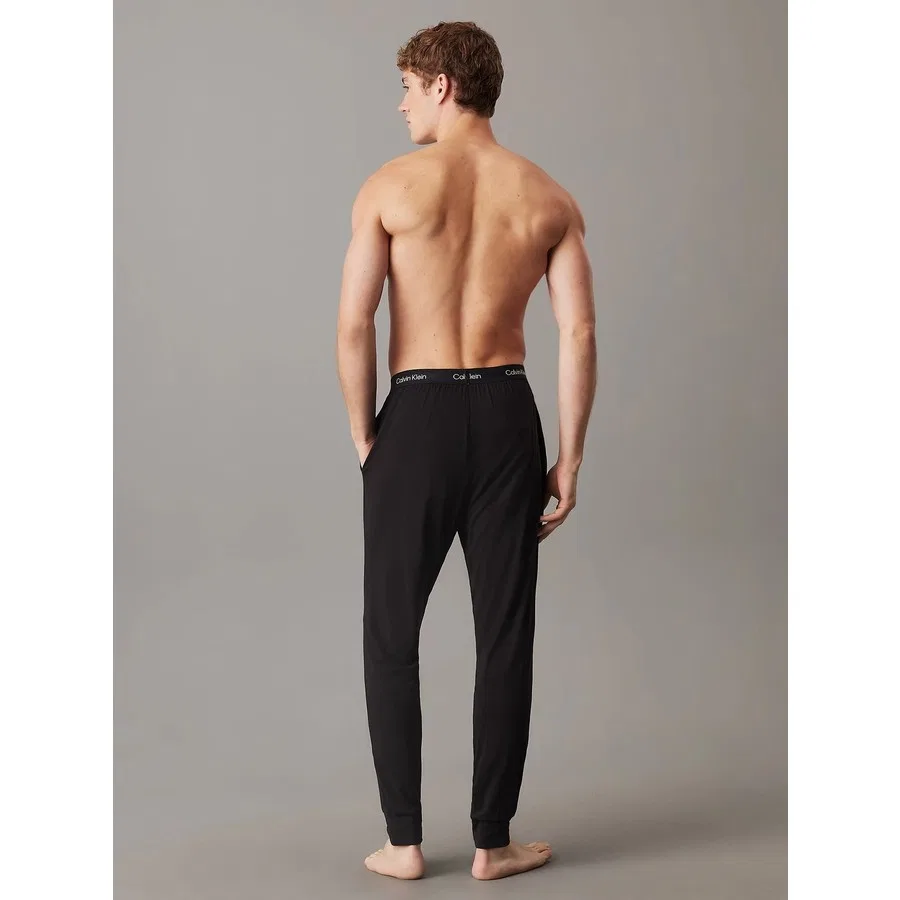 Мужские спортивные штаны с эластичным поясом и логотипом, Slim Fit, Calvin Klein, Серый — фото 3