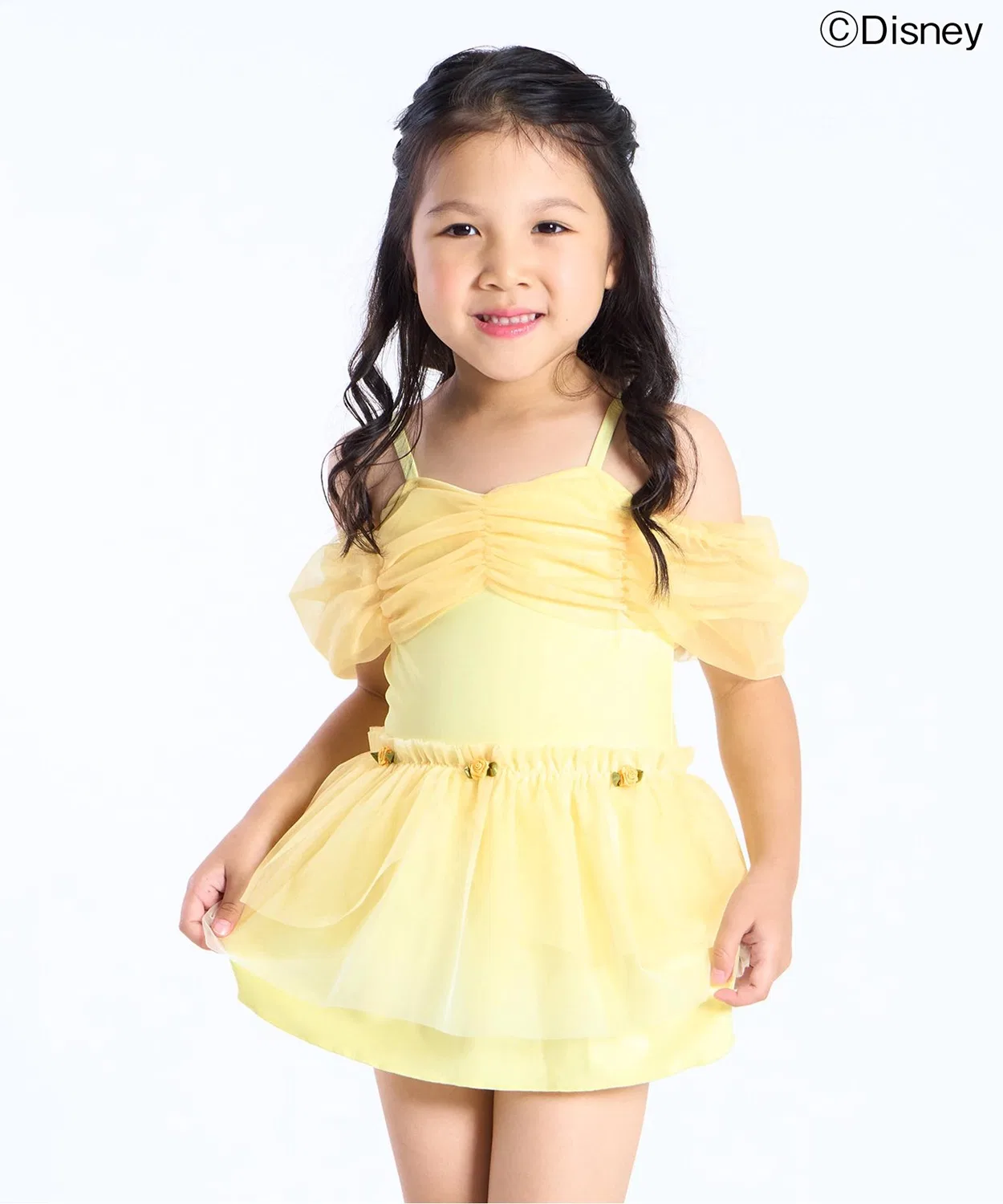 Детский купальник-платье с принтом Disney Princess Ariel Yellow Disney, Yellow