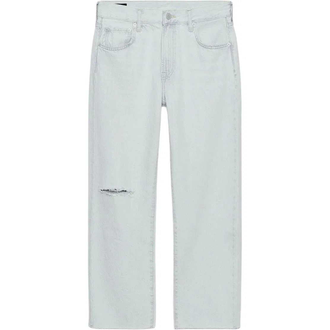 Женские джинсы с рваными деталями, Light Blue, ZARA