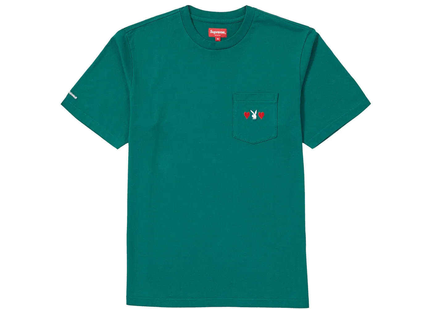 Мужская футболка с принтом Supreme Playboy Pocket Tee, Green