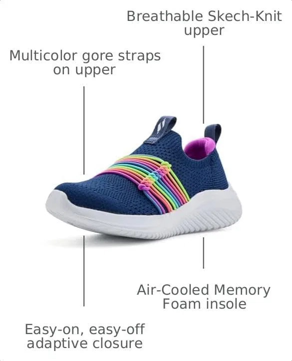 Детские кроссовки Ultra Flex 3.0 Skechers, Navy/Multi — фото 3