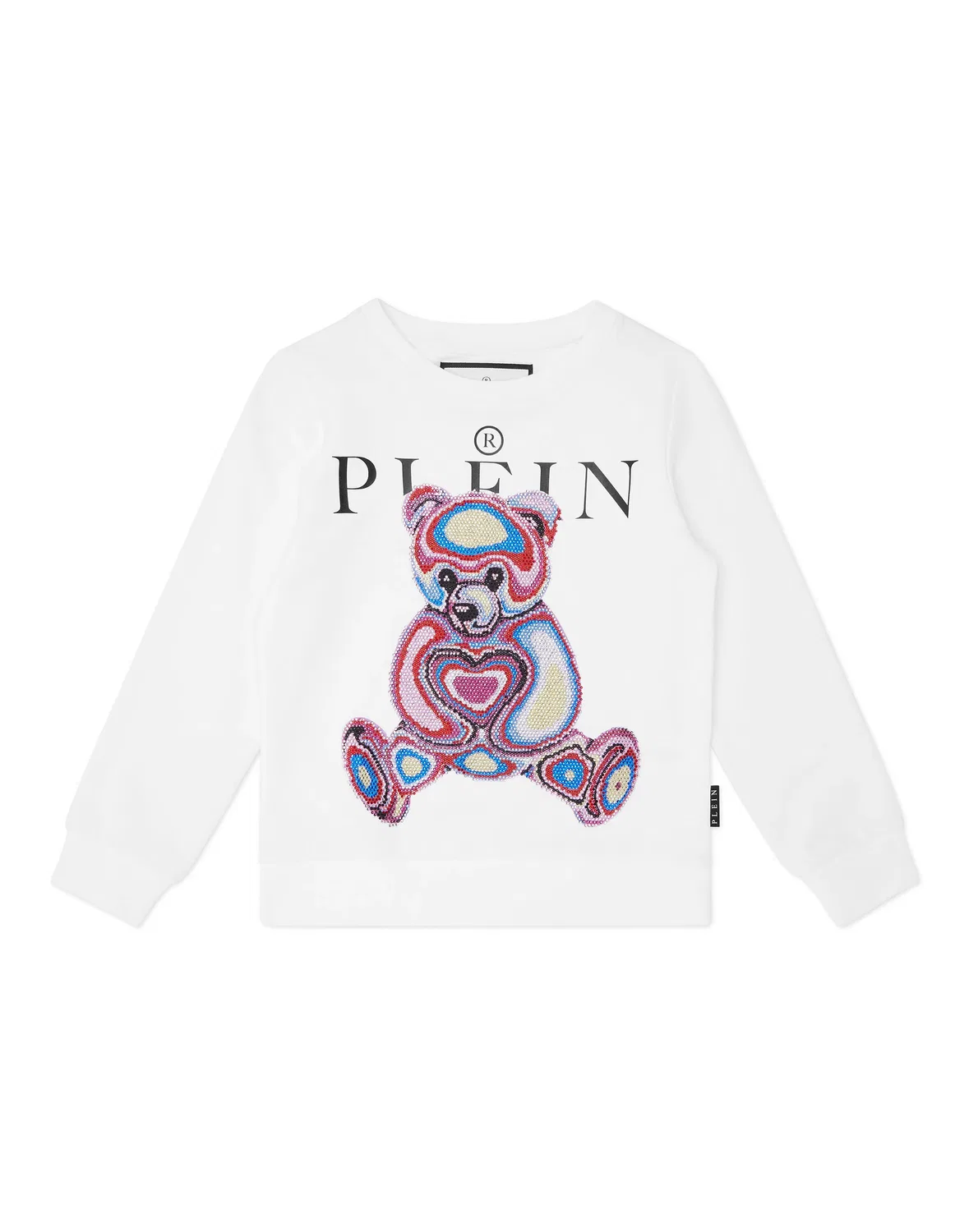 Детский свитшот из футера с принтом Teddy Bear PHILIPP PLEIN, White
