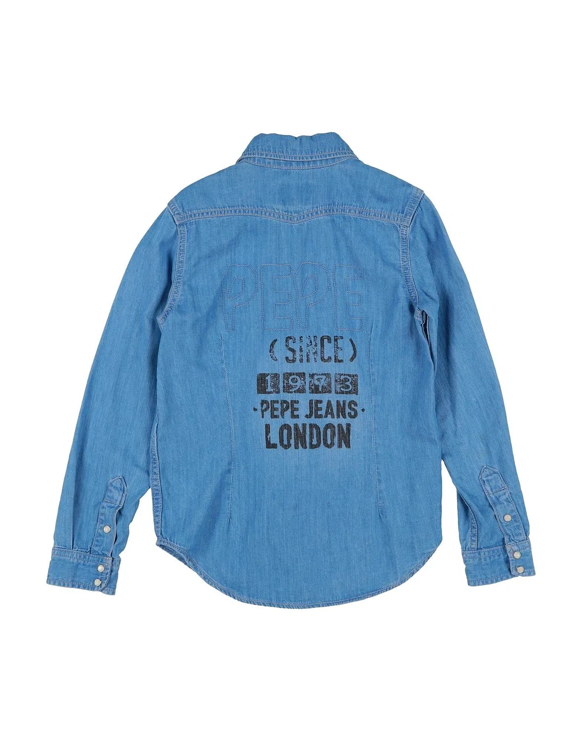 Детская джинсовая рубашка для мальчиков с длинным рукавом Pepe Jeans Heritage, синий — фото 2