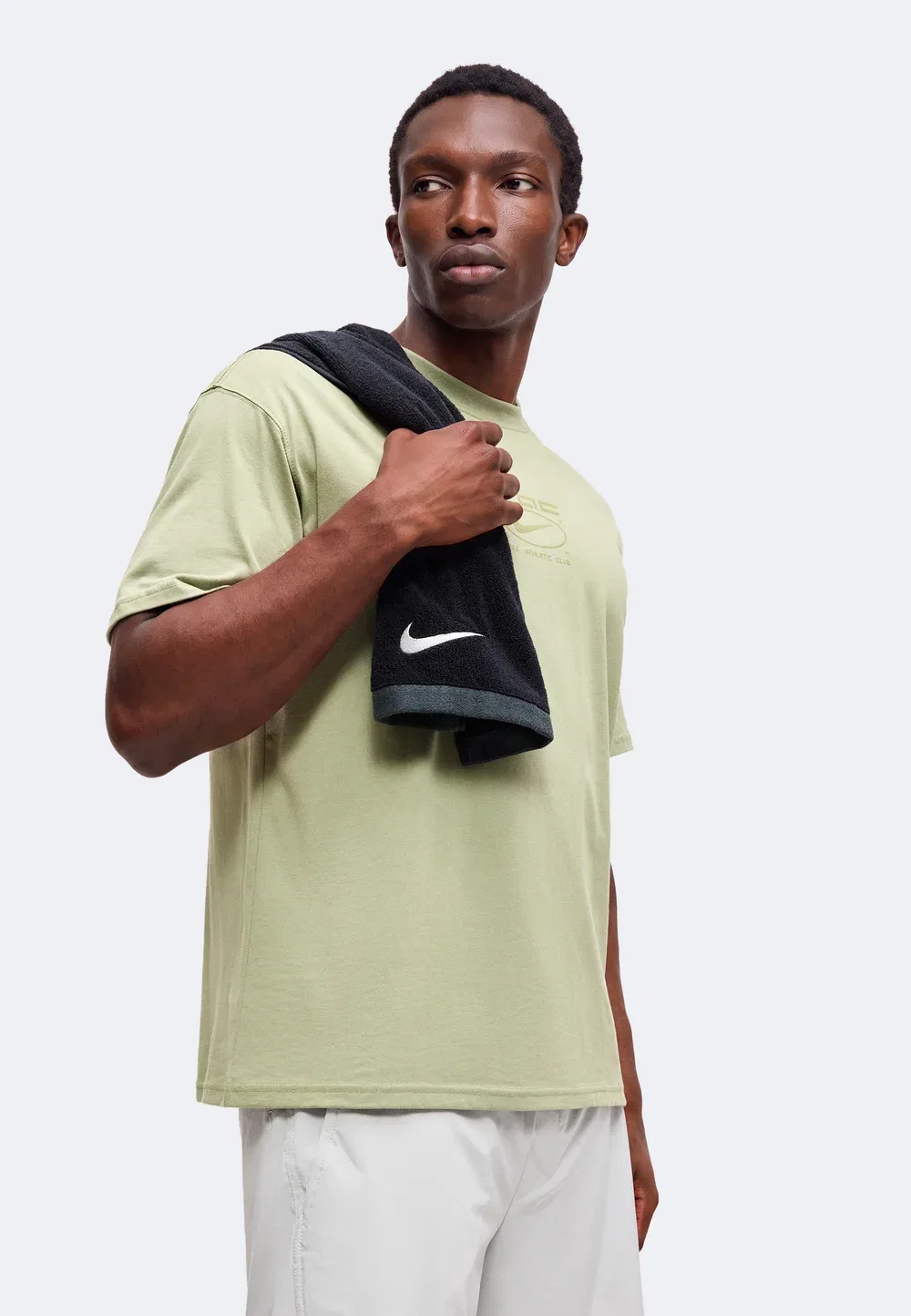Футболка - футболка с принтом Nike Performance, Dusty Olive — фото 4