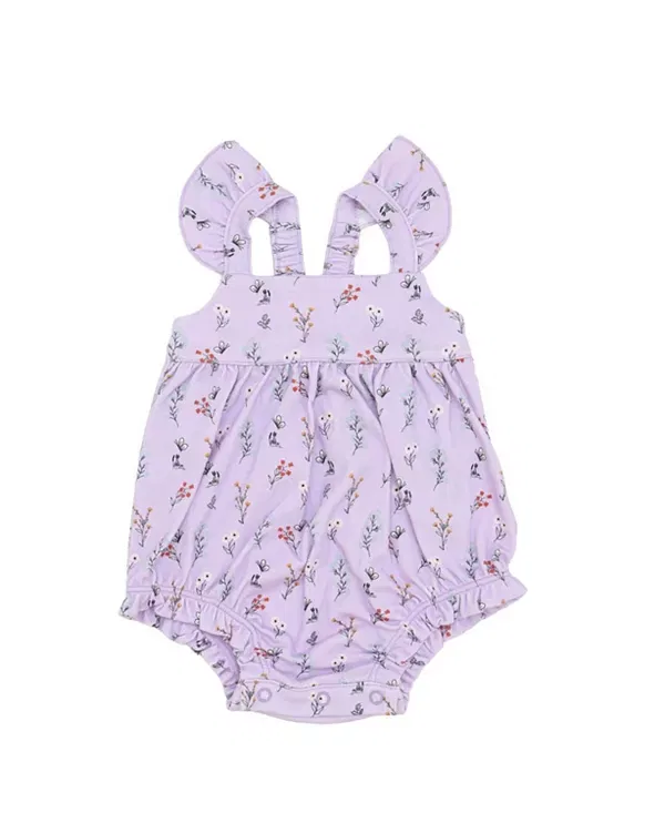 Детский комбинезон-боди с рюшами для девочек Petite Hailey, Pink Flower