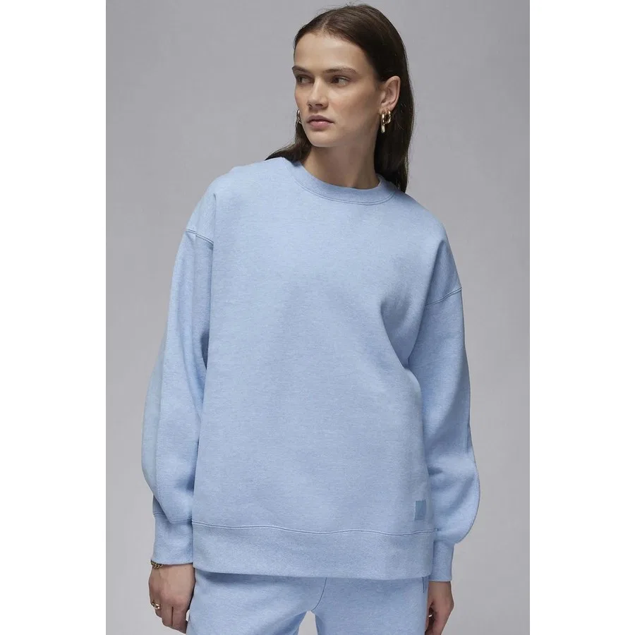 Женский свитшот оверсайз из флиса с логотипом Jordan Flight Fleece Crew Nike, Светло-синий