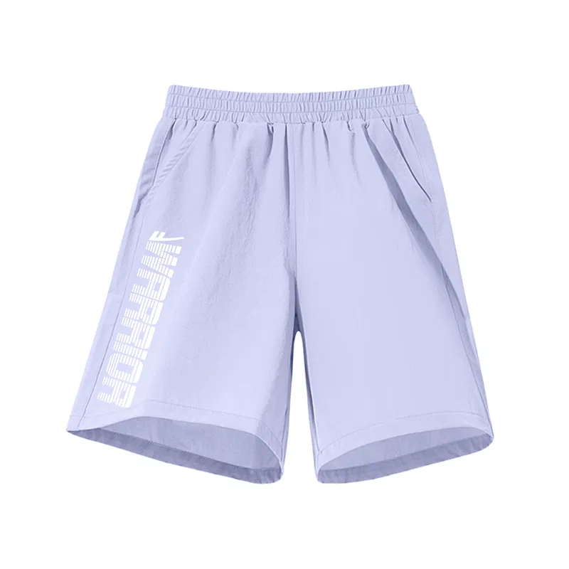 Детские шорты в ретро-спортивном стиле Purple/White with Right Lower K WARRIOR