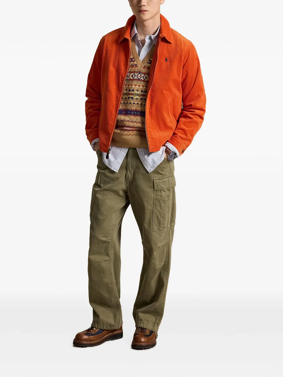 Вельветовая куртка Wynton Polo Ralph Lauren, оранжевый — фото 2