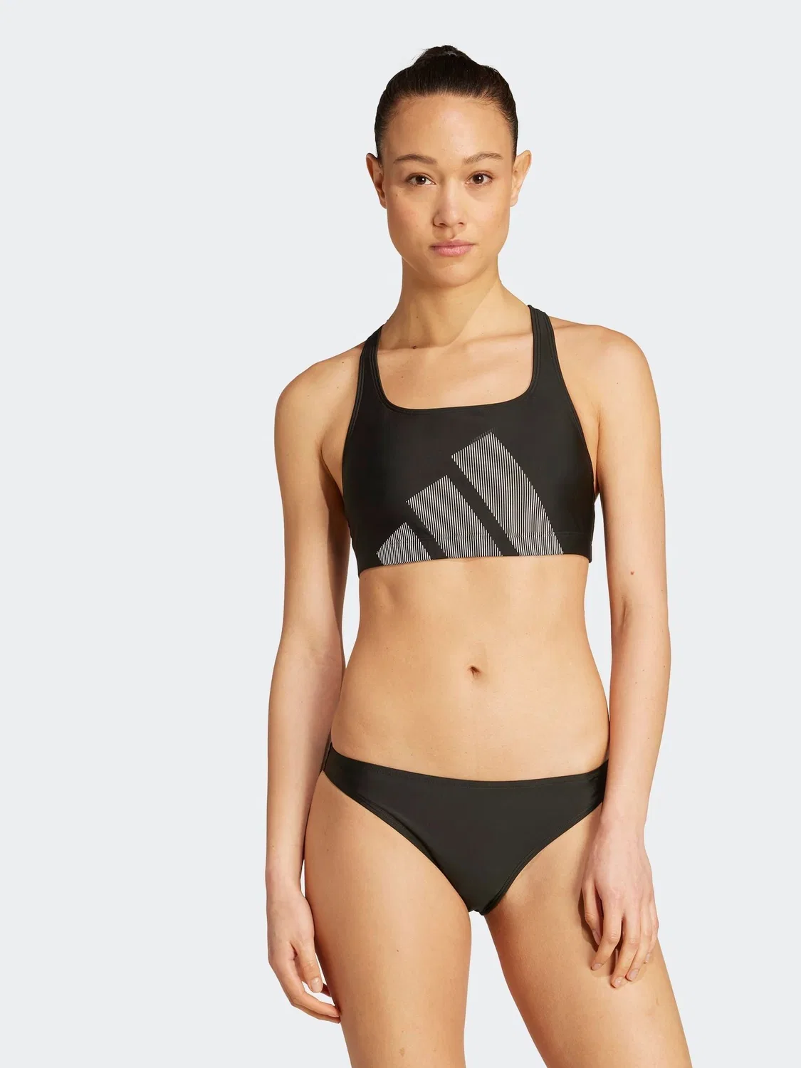 Бикини, расинг бэк adidas, черный