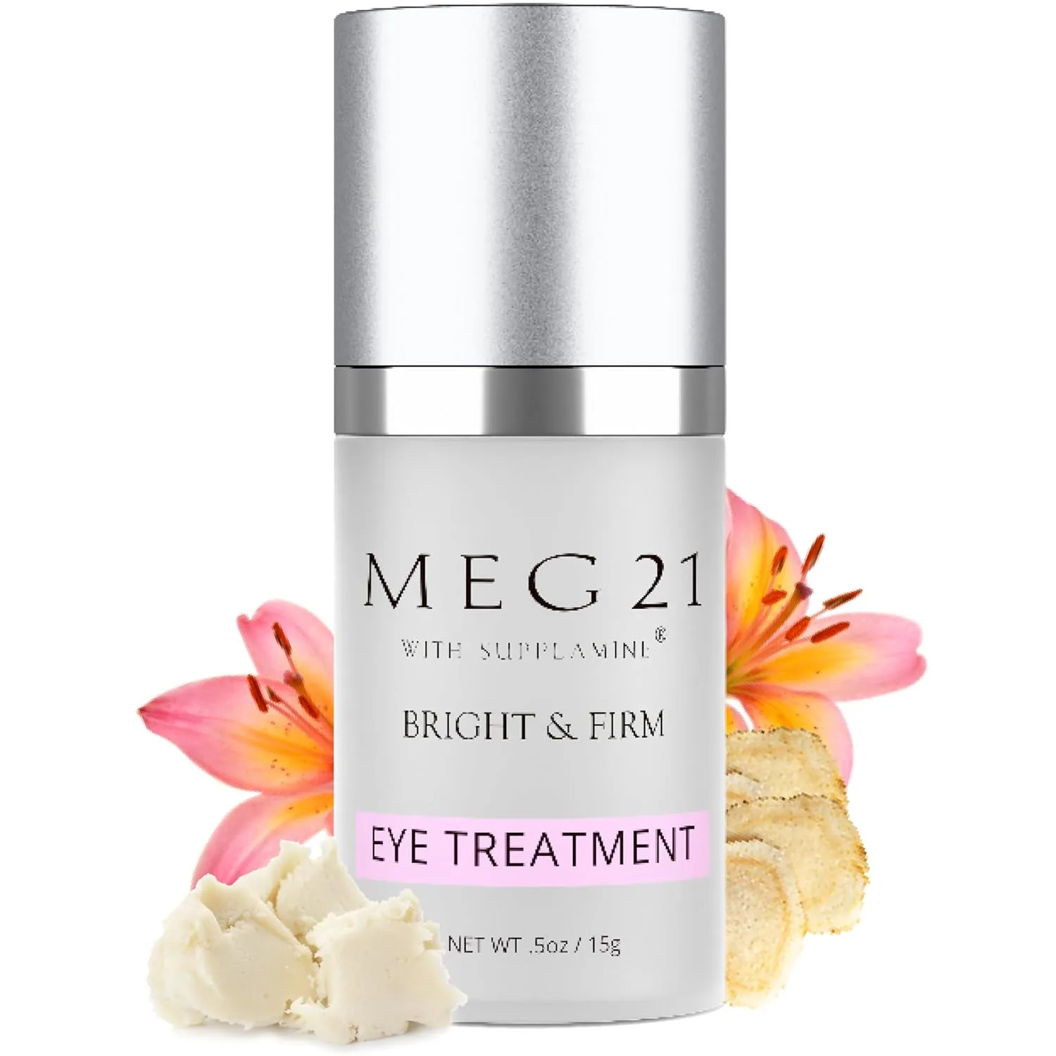 MEG 21 крем для кожи вокруг глаз Bright & Firm - антивозрастной крем против темных кругов, отеков, мешков, морщин и тонких линий - увлажняющий крем для дня и ночи с запатентованной SUPPLAMINE (14 г)