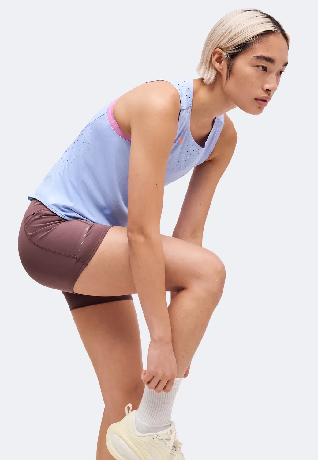 Майка - верхняя Nike Performance, Aluminum/Atomic Pink — фото 4