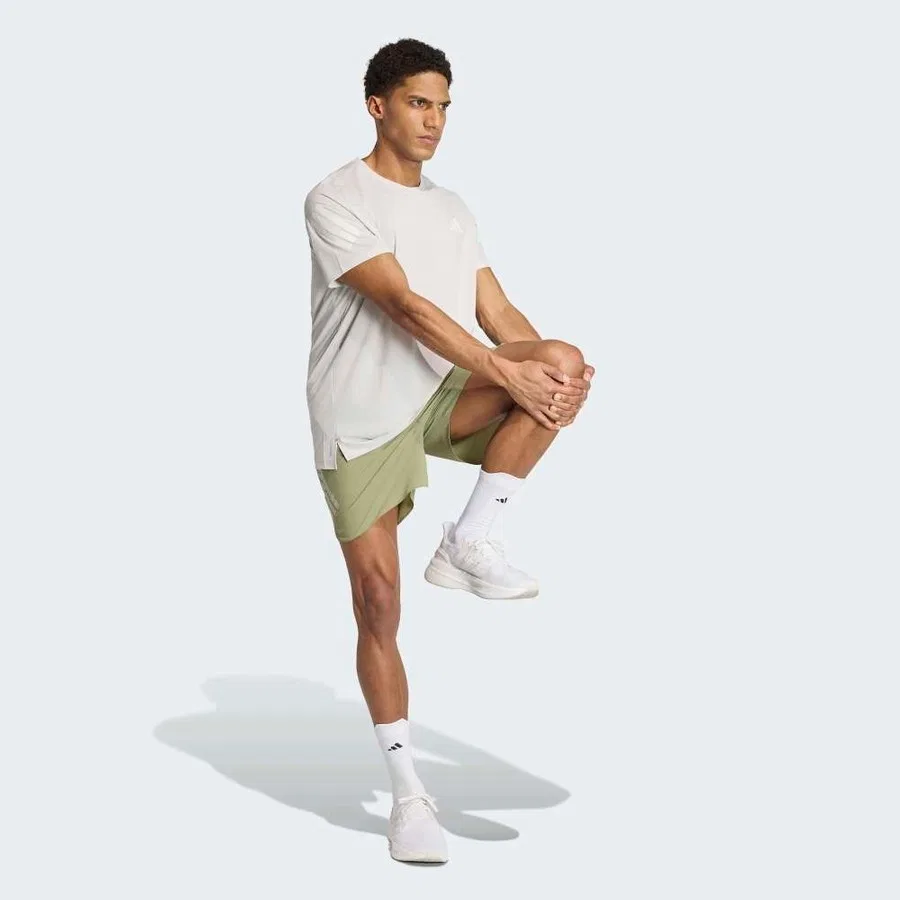 Футболка мужская с коротким рукавом adidas KR3050 ADI365, Бежевый — фото 4