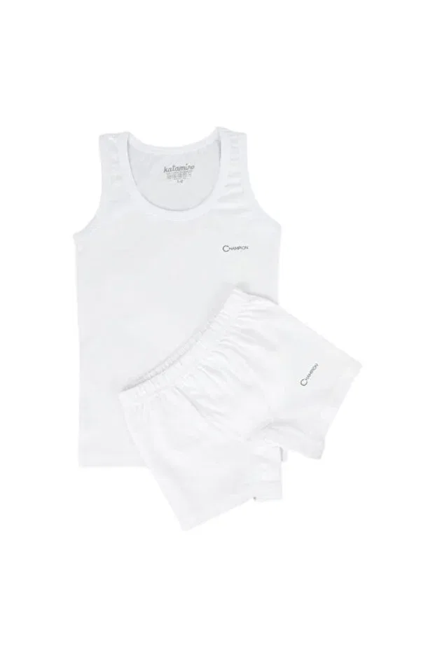 Детские боксерские шорты для мальчиков хлопковые Katamino, White