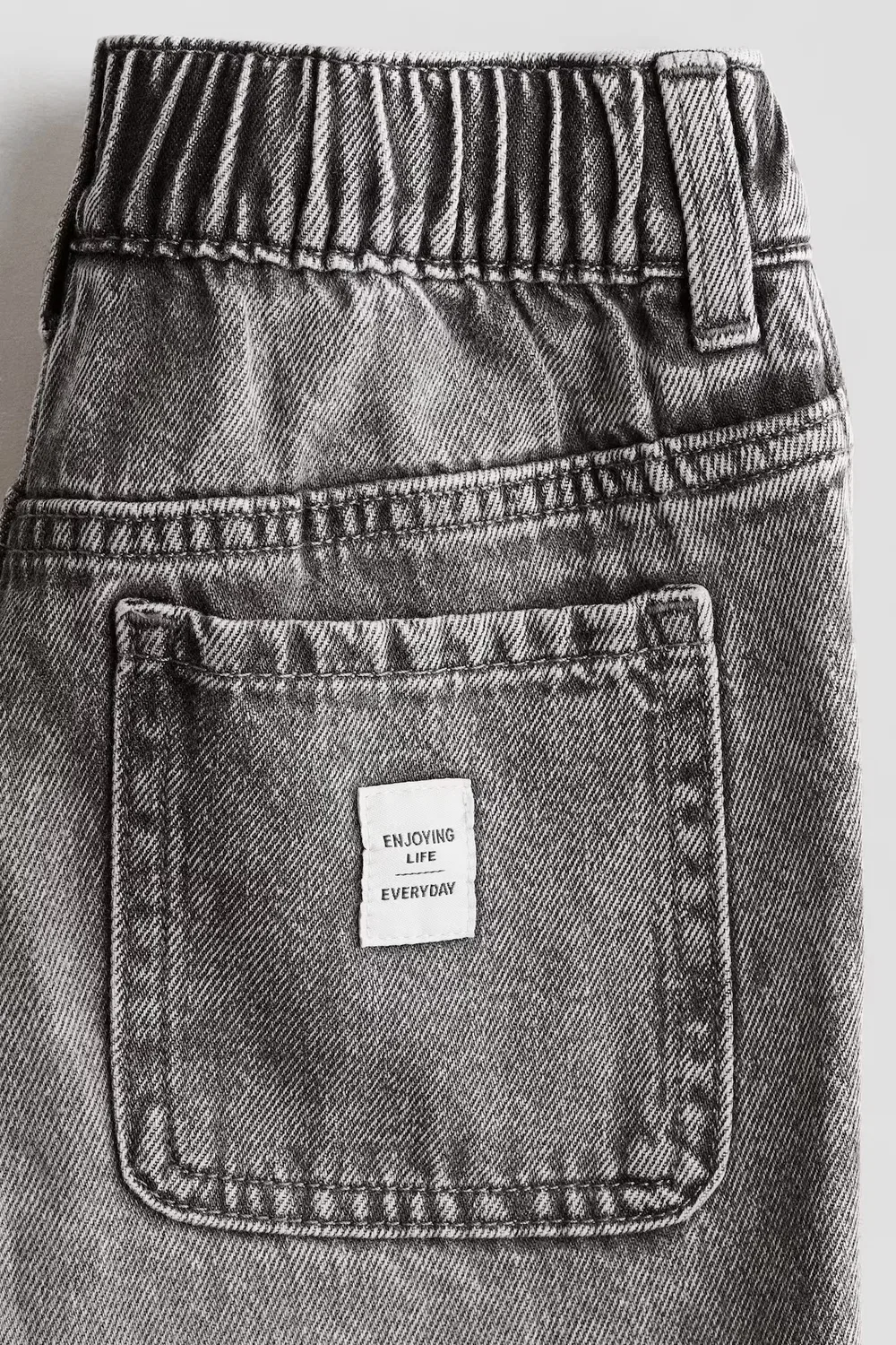 Джинсовые спортивные штаны из хлопка H&M, Denimgrau — фото 3