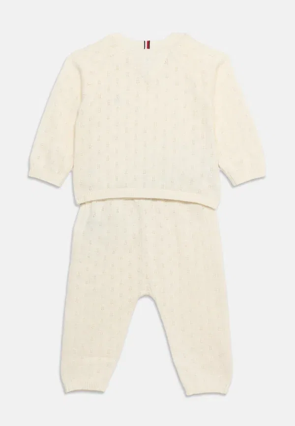 Комплект: кардиган и брюки из 100% хлопка, Unisex set, Tommy Hilfiger, off-white, белый — фото 2