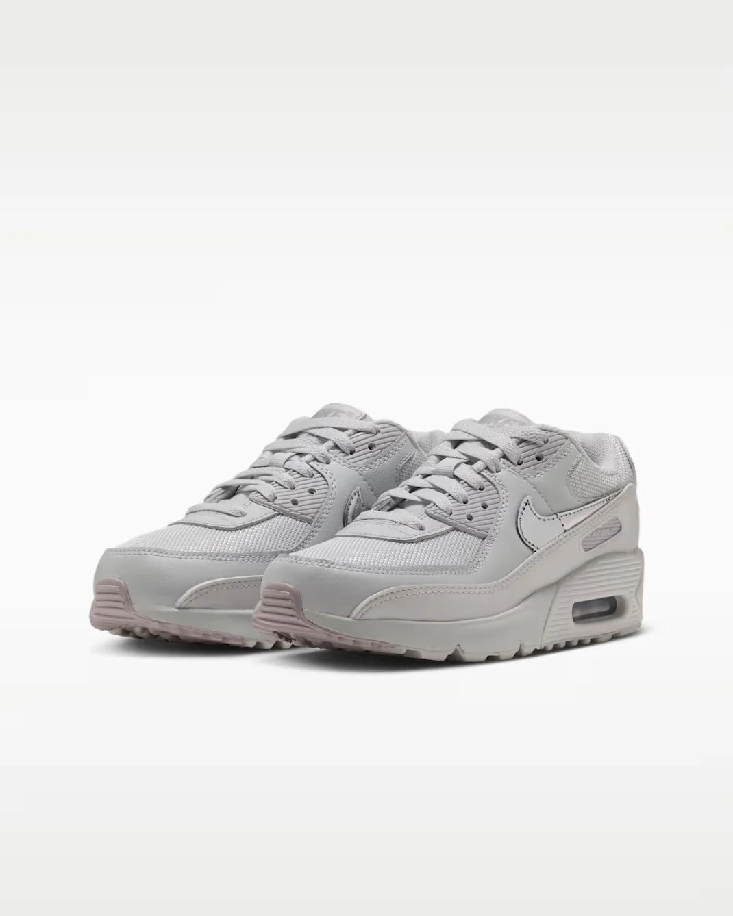 Кроссовки подростковые Nike Air Max 90, светло-серый — фото 4
