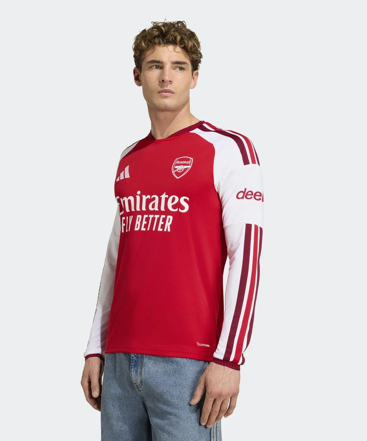 Мужская футболка с длинным рукавомс принтом Arsenal FC 26/27 Home Adidas, Red