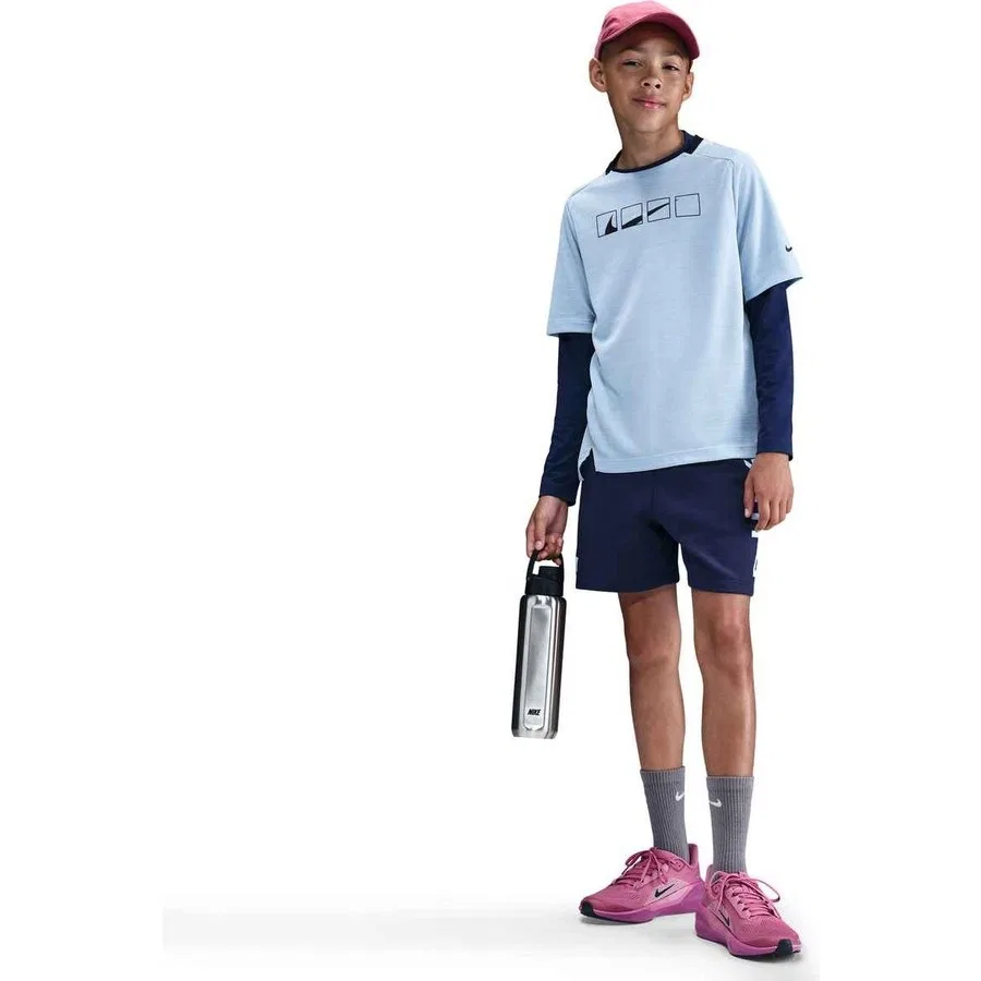 Детские спортивные шорты с принтом Nike Dri-FIT Multi Dir Fit Unisex, Nike, Темно-синий — фото 3