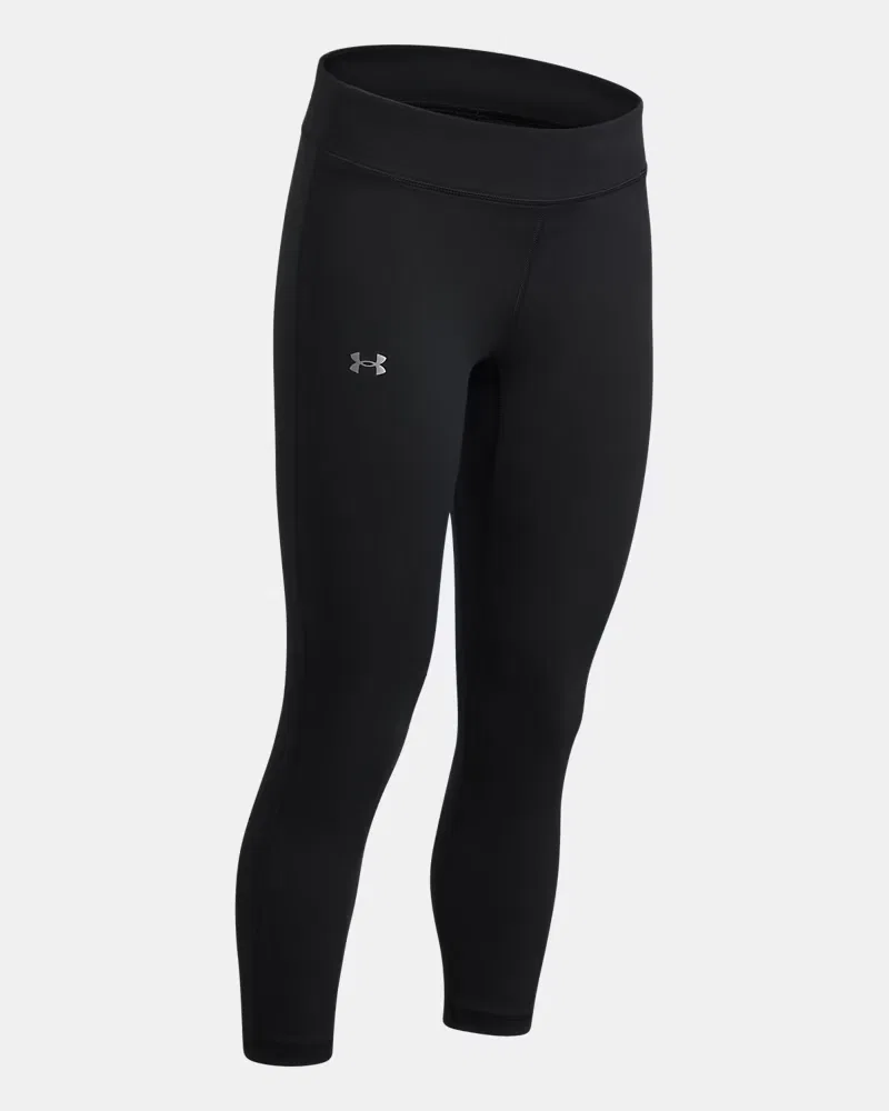 Леггинсы детские укороченные 51 см влагоотводящие UA Movement UnderArmour, Black/Metallic Silver — фото 3