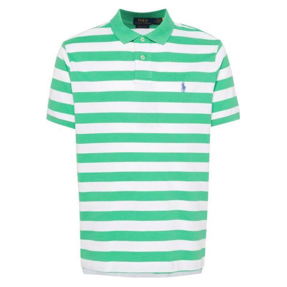 

Поло с вышитым пони и полосками Polo Ralph Lauren, зеленый