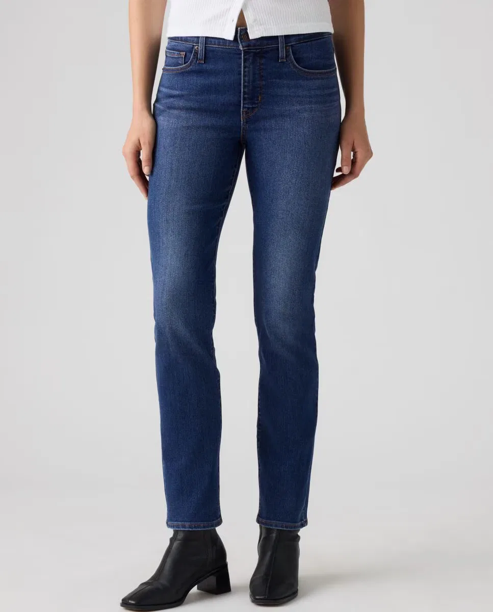 Женское узкие джинсы со средней посадкой, Vaquero Recto 312 Shaping Slim, Levi's, Azul índigo — фото 3