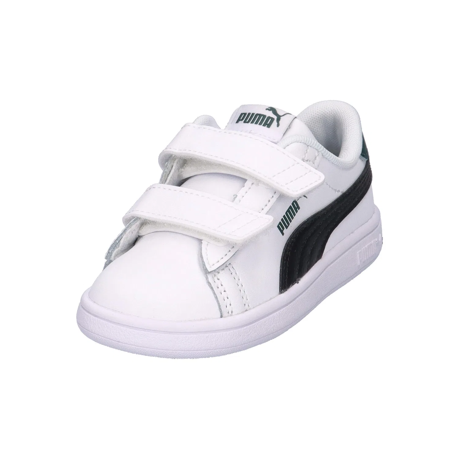 Детские кроссовки с кожаным верхом Smash 3.0 Puma, Weiss — фото 4