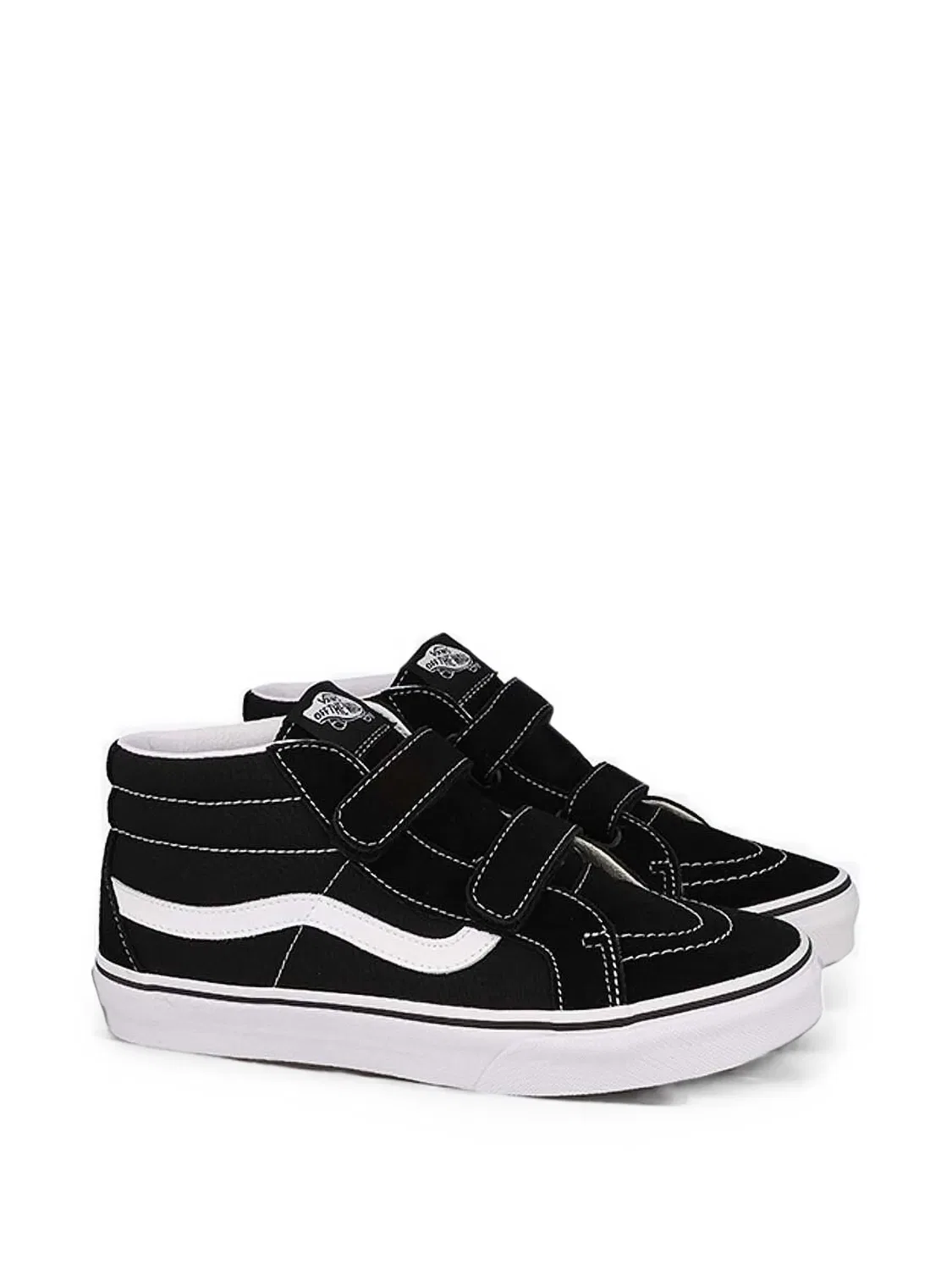 Кроссовки Sk8-Mid Reissue V с ремешком на липучке Vans Kids, черный