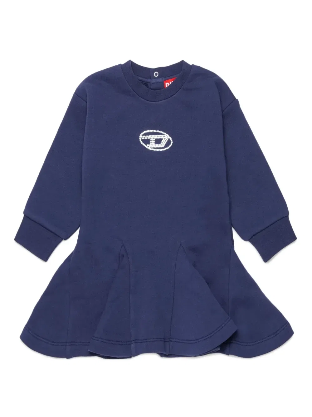 Платье с вышитым логотипом Diesel Kids, синий
