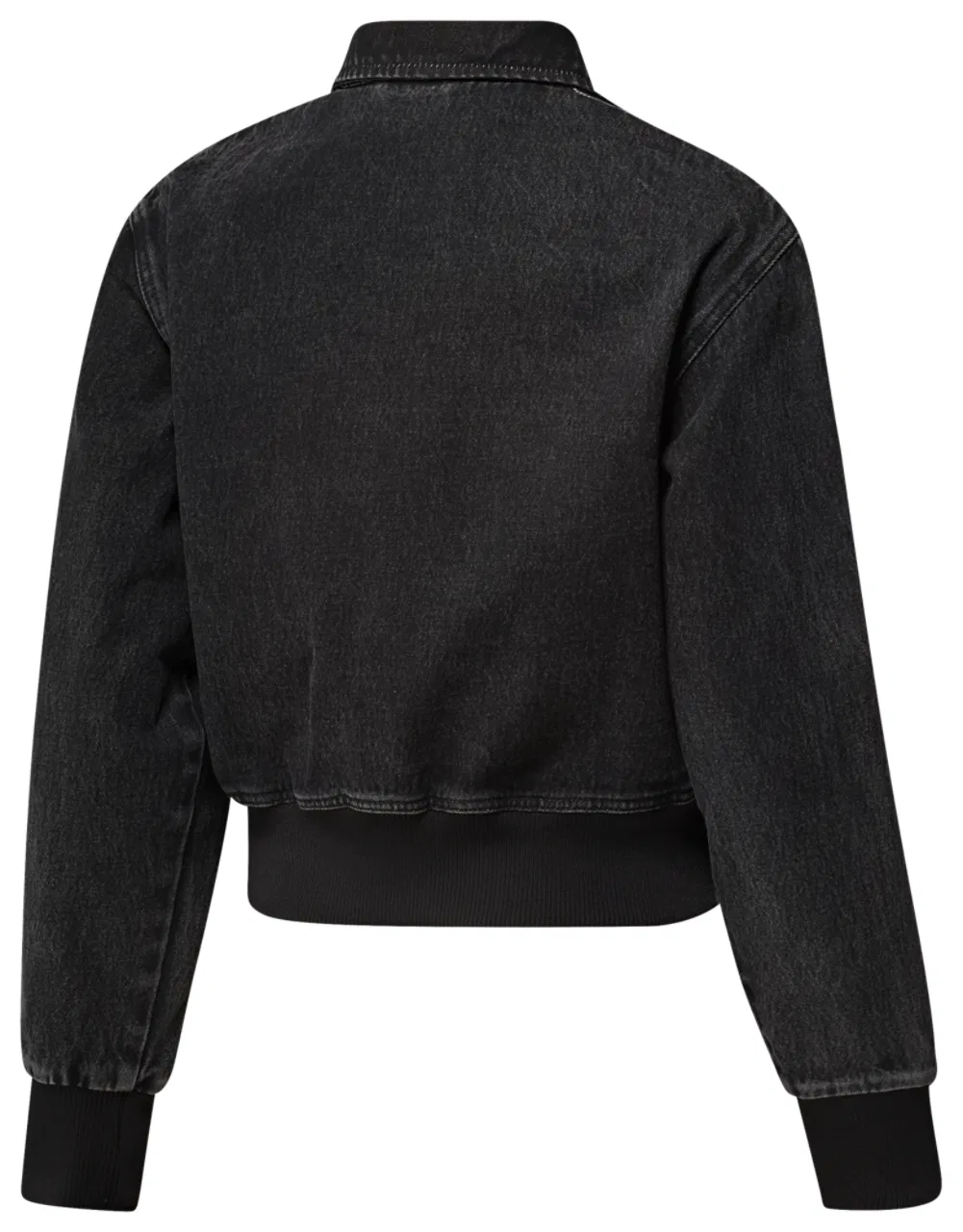 Женская куртка из денима с высоким воротником FB Track Top Denim adidas, True Black Denim — фото 2